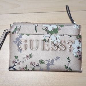 GUESS Gold Floral Wristlet